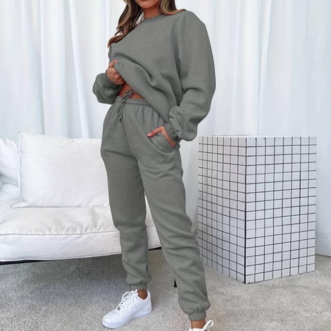 Damen Bequemer Trainingsanzug-Set - Entspannter Homewear-Stil
