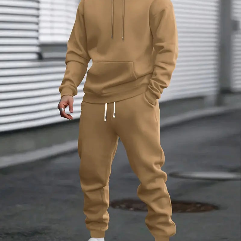 Herren Trainingsanzug 2-teilig - Kapuze und Kordelzug Hose