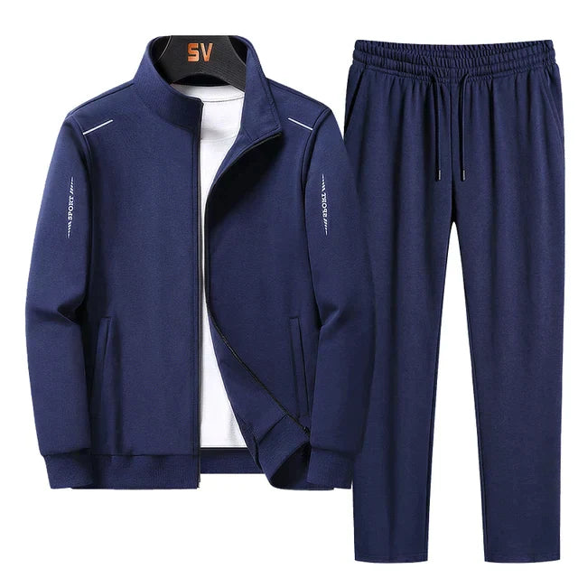 Herren Trainingsanzug-Set - Jacke mit Reißverschluss und Kordelzug-Hose