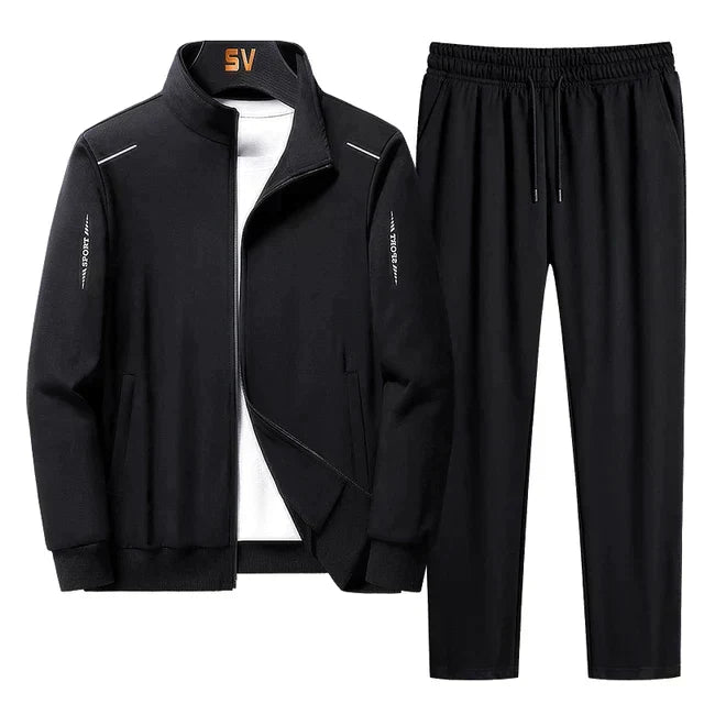 Herren Trainingsanzug-Set - Jacke mit Reißverschluss und Kordelzug-Hose
