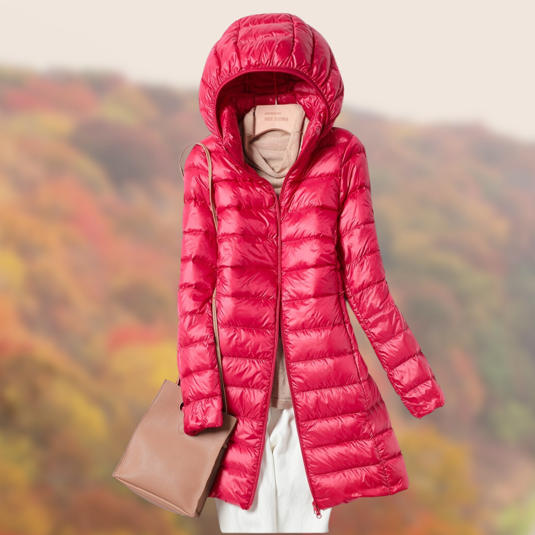 Damen Gesteppte Wasserdichte Jacke - Warmes Kapuzen-Design