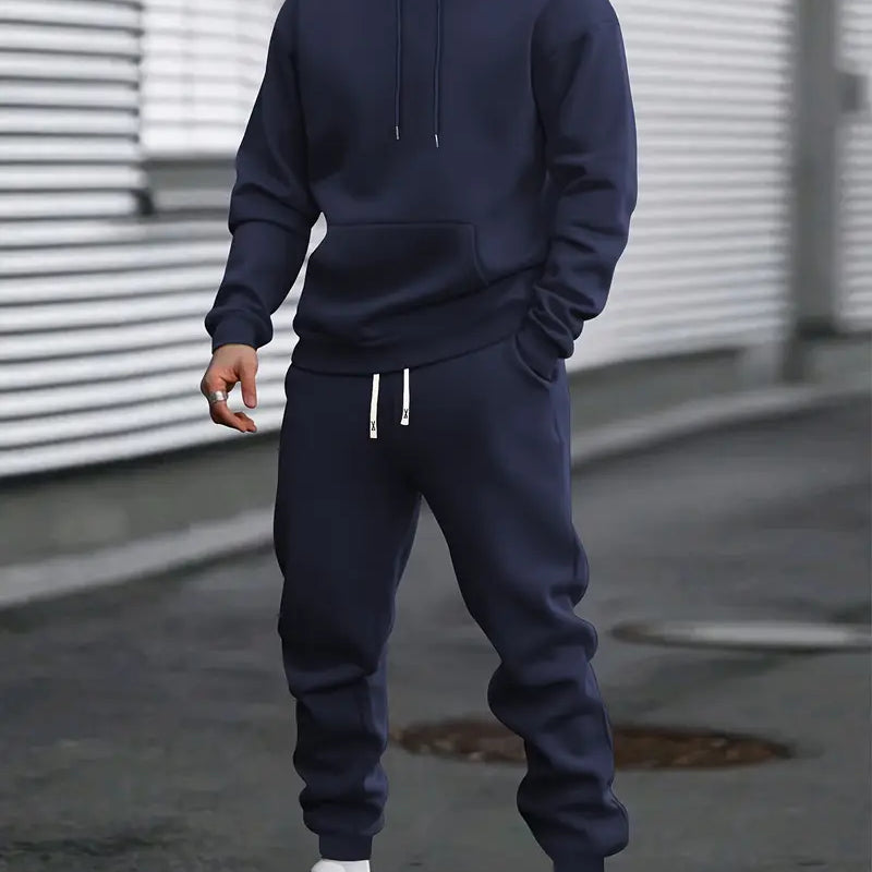 Herren Trainingsanzug 2-teilig - Kapuze und Kordelzug Hose