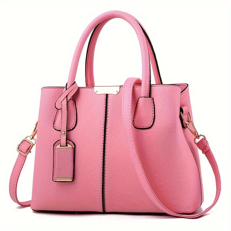 Geräumige PU-Leder Handtasche für Damen
