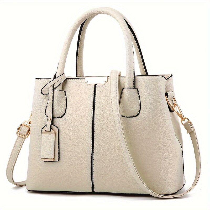 Geräumige PU-Leder Handtasche für Damen