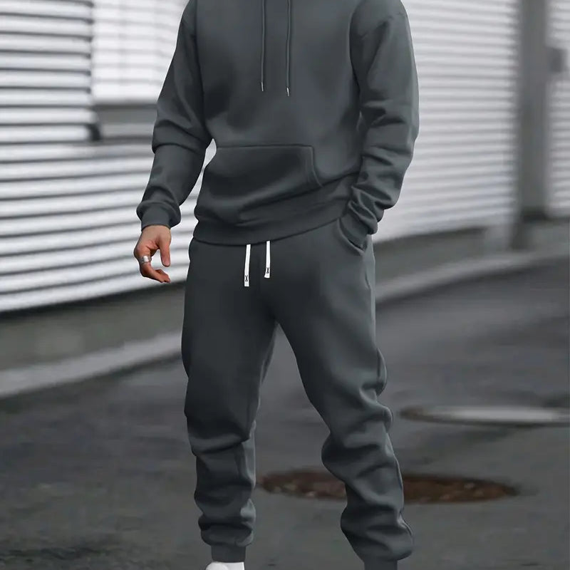 Herren Trainingsanzug 2-teilig - Kapuze und Kordelzug Hose