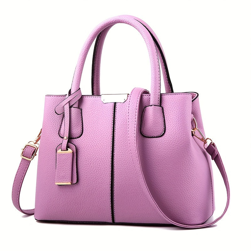 Geräumige PU-Leder Handtasche für Damen