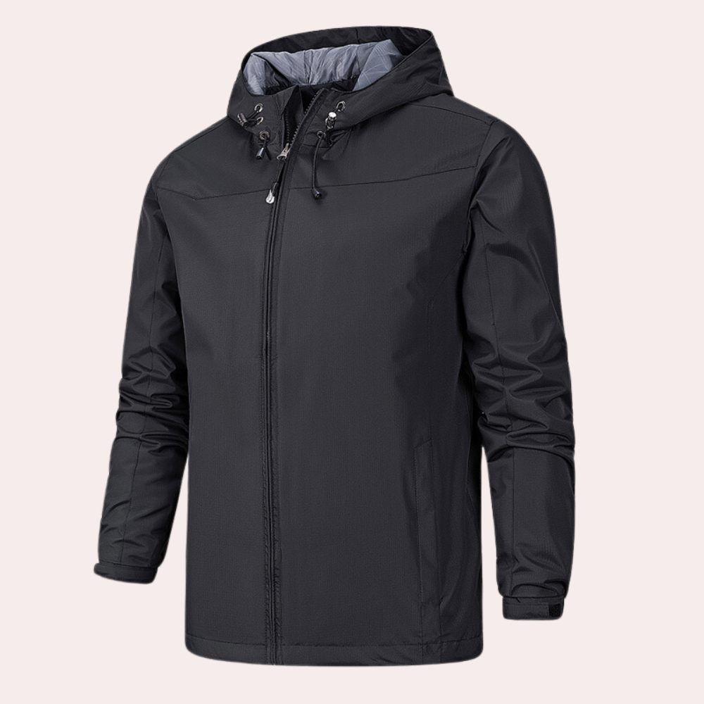 Herren Sportlicher Windbreaker mit Kapuze - Strapazierfähige Aktive Passform
