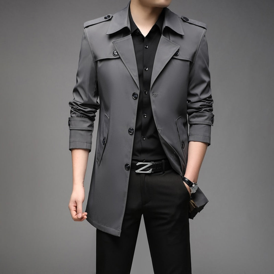 Herren Maßgeschneiderter Langer Trenchcoat - Schlanke Passform