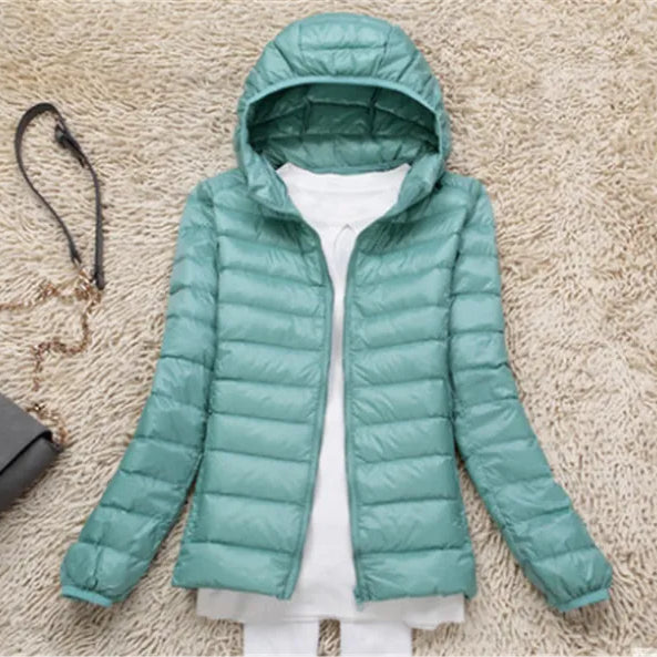 Wasserdichte Daunenjacke für Damen - Kapuze & Wetterfestes Design