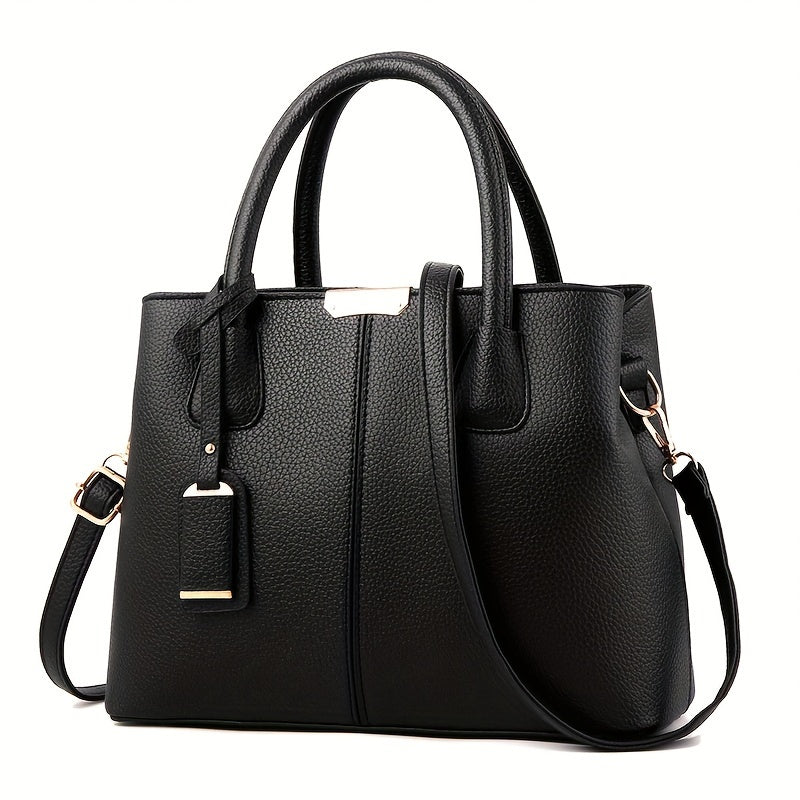Geräumige PU-Leder Handtasche für Damen