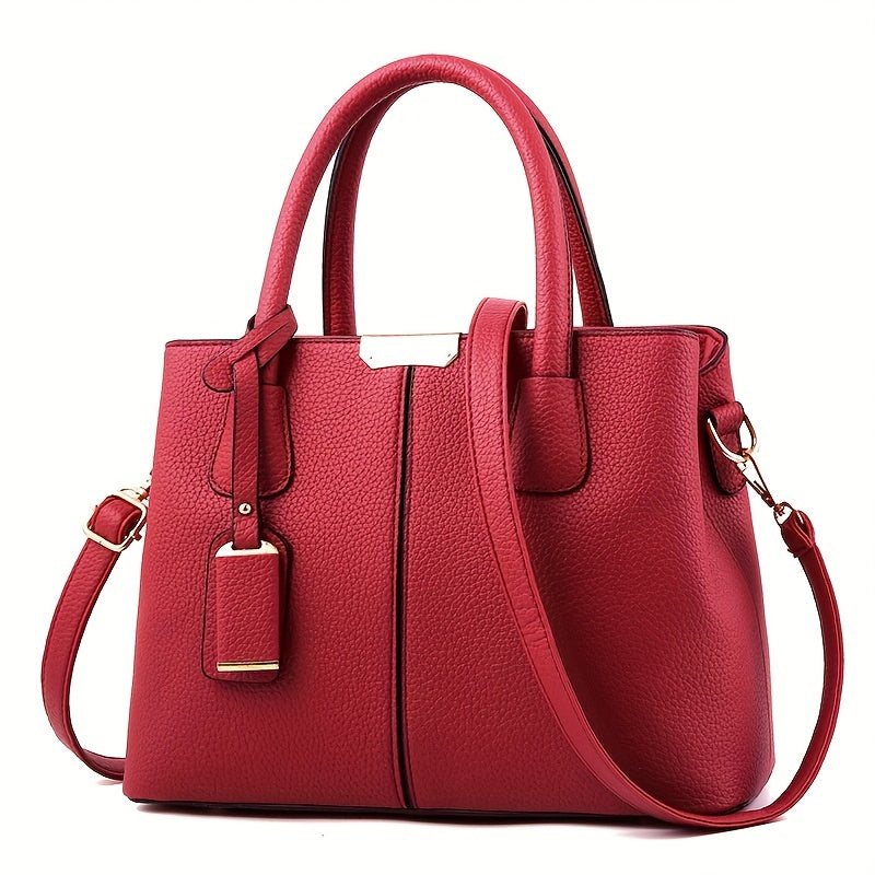 Geräumige PU-Leder Handtasche für Damen