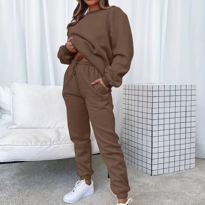 Damen Bequemer Trainingsanzug-Set - Entspannter Homewear-Stil