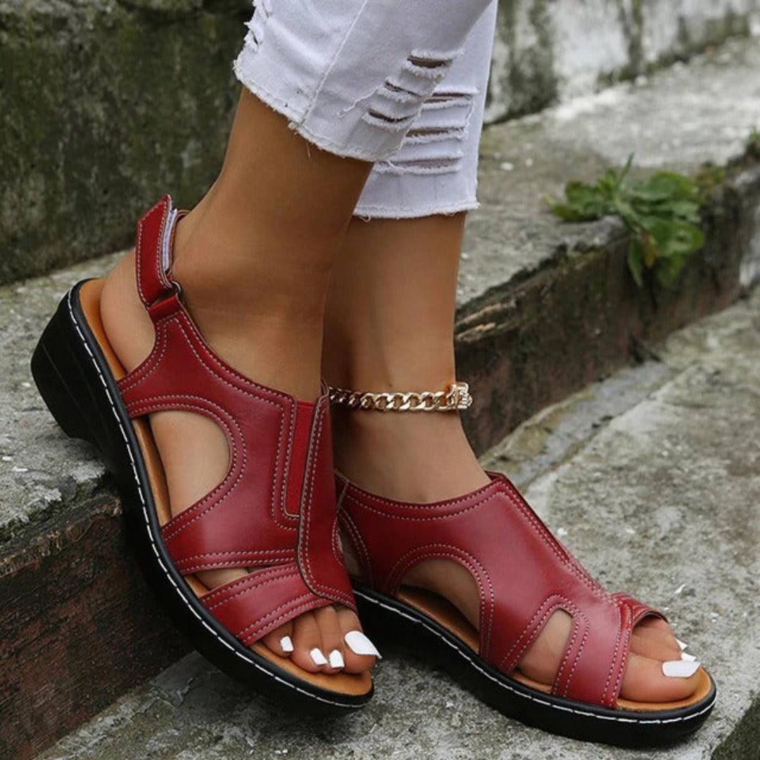 Orthopädische Komfortsandalen mit Fußgewölbestütze für Damen