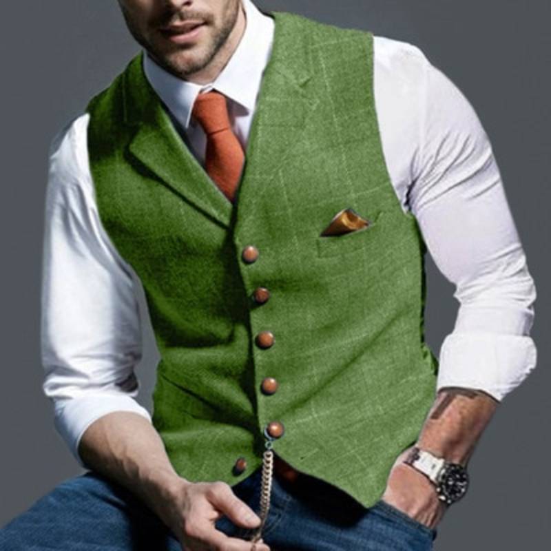 Elegante und Klassische Karoweste aus Tweed für Herren