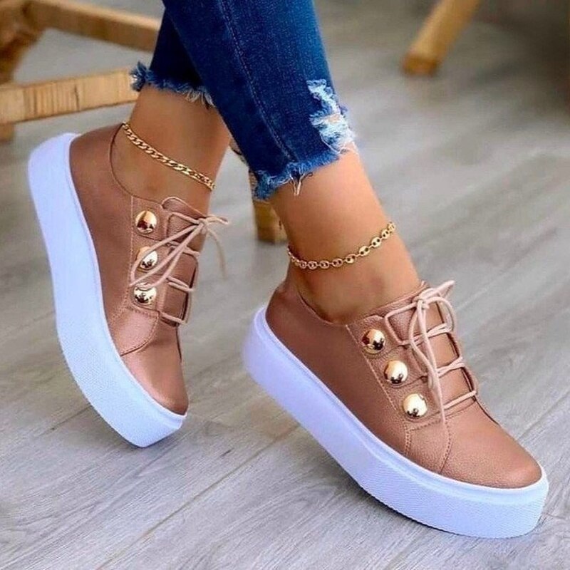 Elegante und Komfortable Vegan Leder-Sneaker für Damen