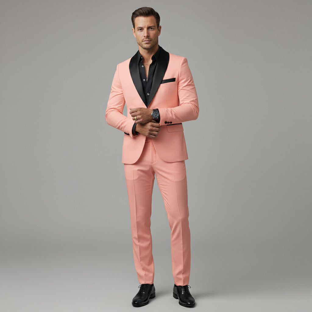 Herren Slim Fit Anzug Set - Zweiteiliger Blazer und Hose