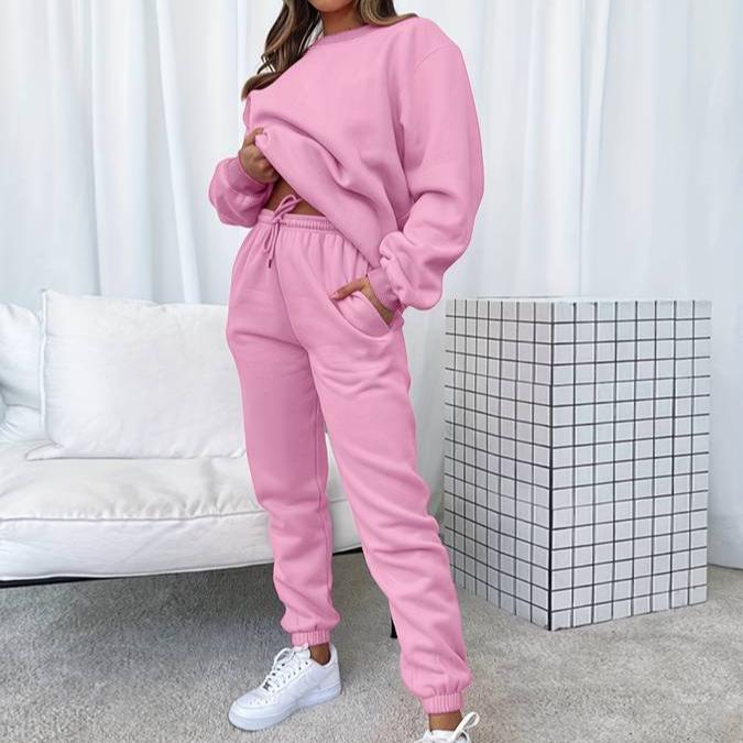 Damen Bequemer Trainingsanzug-Set - Entspannter Homewear-Stil