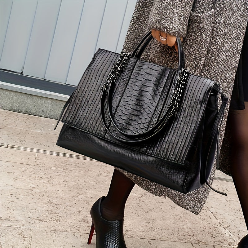 Elegante Schwarze Schulter- & Laptoptasche für Damen