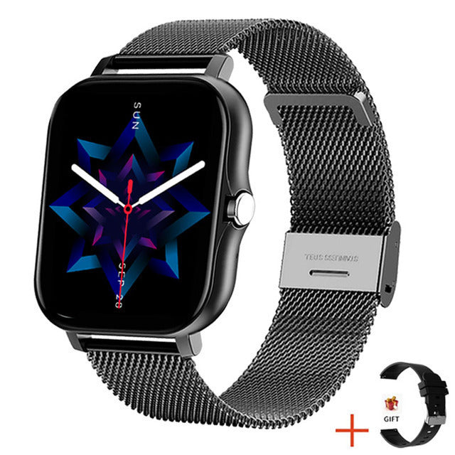 Damen Smartwatch - Rechteckiges Gehäuse mit Mesh-Armband