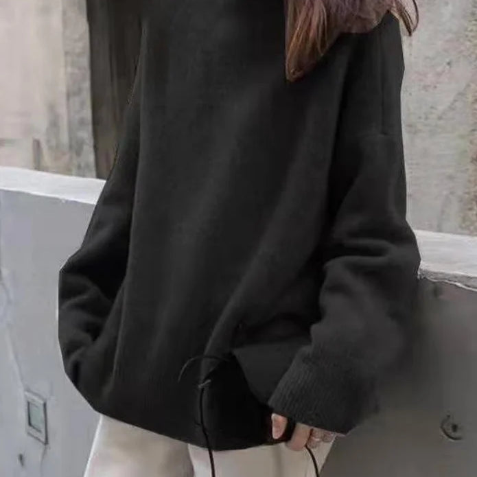 Damen Übergroßer Strickpullover - Rollkragen mit Lockere Passform