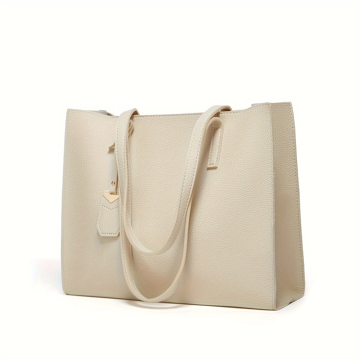 Damen Commuter Tote Bag - Minimalistischer Kiesel-Finish