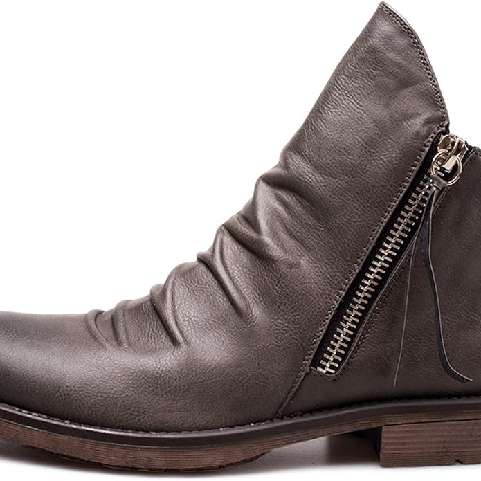 Herren Vintage Stiefeletten - Mit Seitlichem Reißverschluss