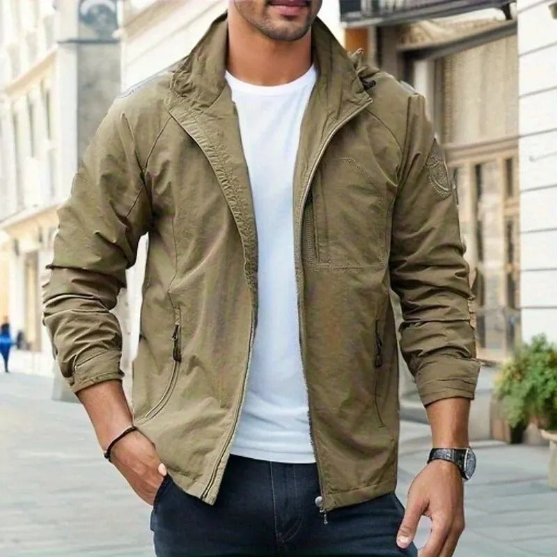 Wasserfeste, Atmungsaktive Cargo-Jacke mit Kapuze für Herren