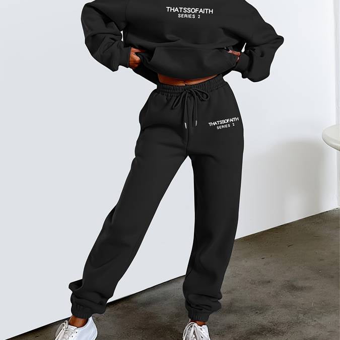 Damen Zweiteiliger Trainingsanzug - Hoodie & Jogger