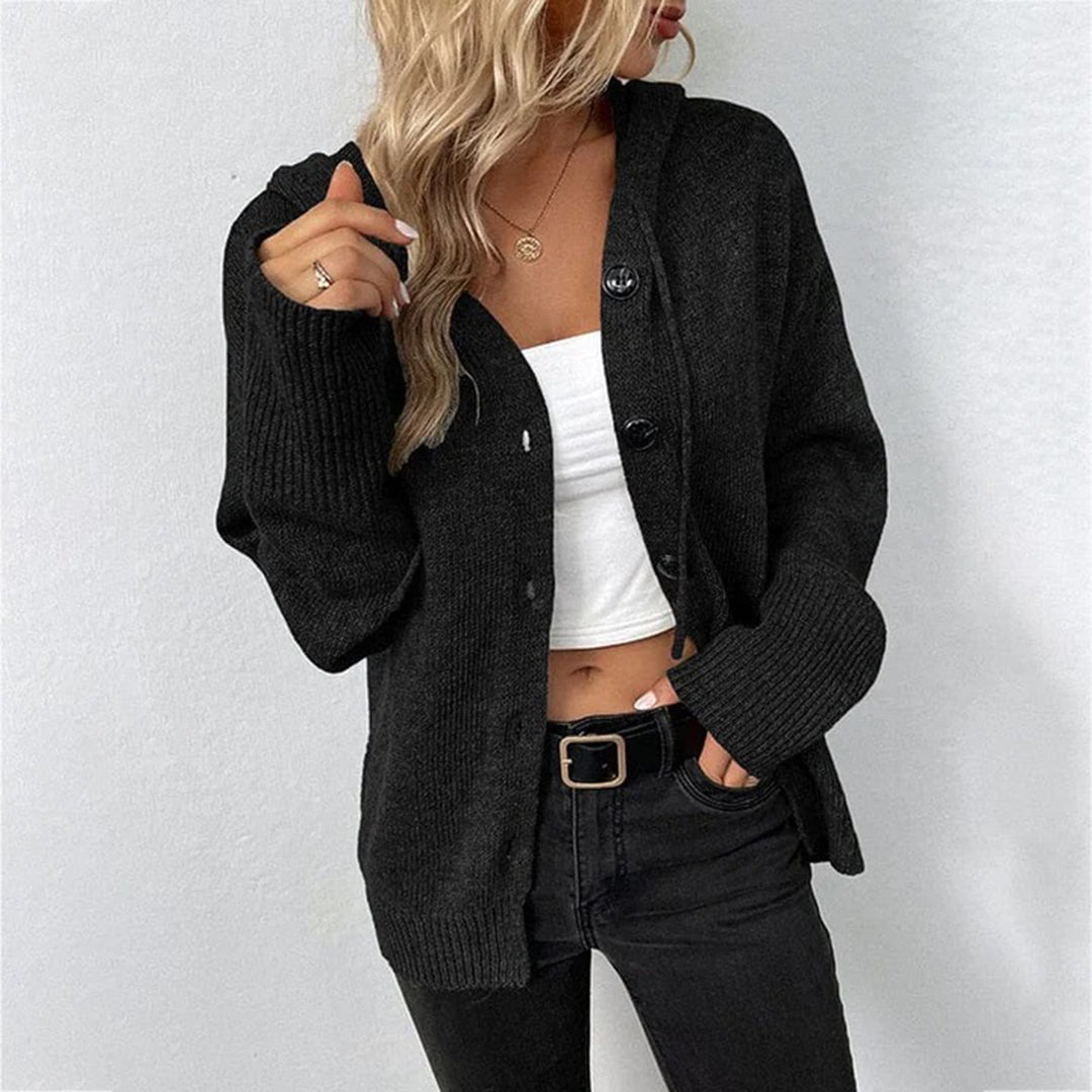 Damen Kapuzen-Strick-Cardigan - Gemütliche Oberbekleidung