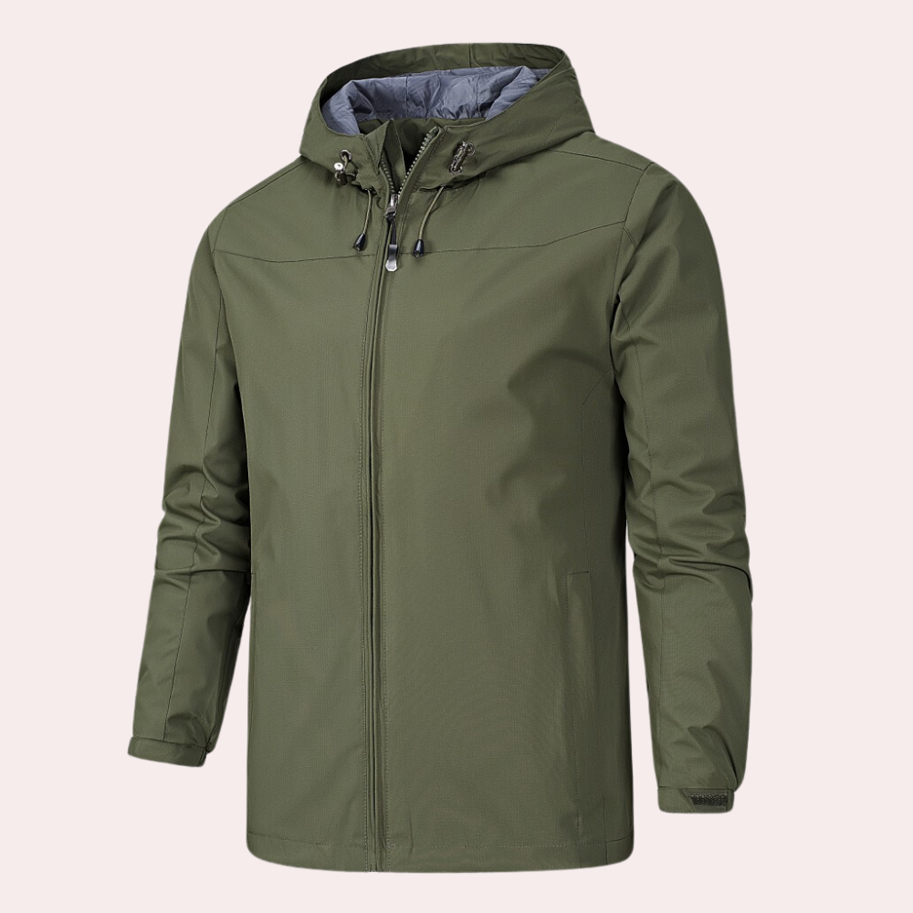 Herren Sportlicher Windbreaker mit Kapuze - Strapazierfähige Aktive Passform