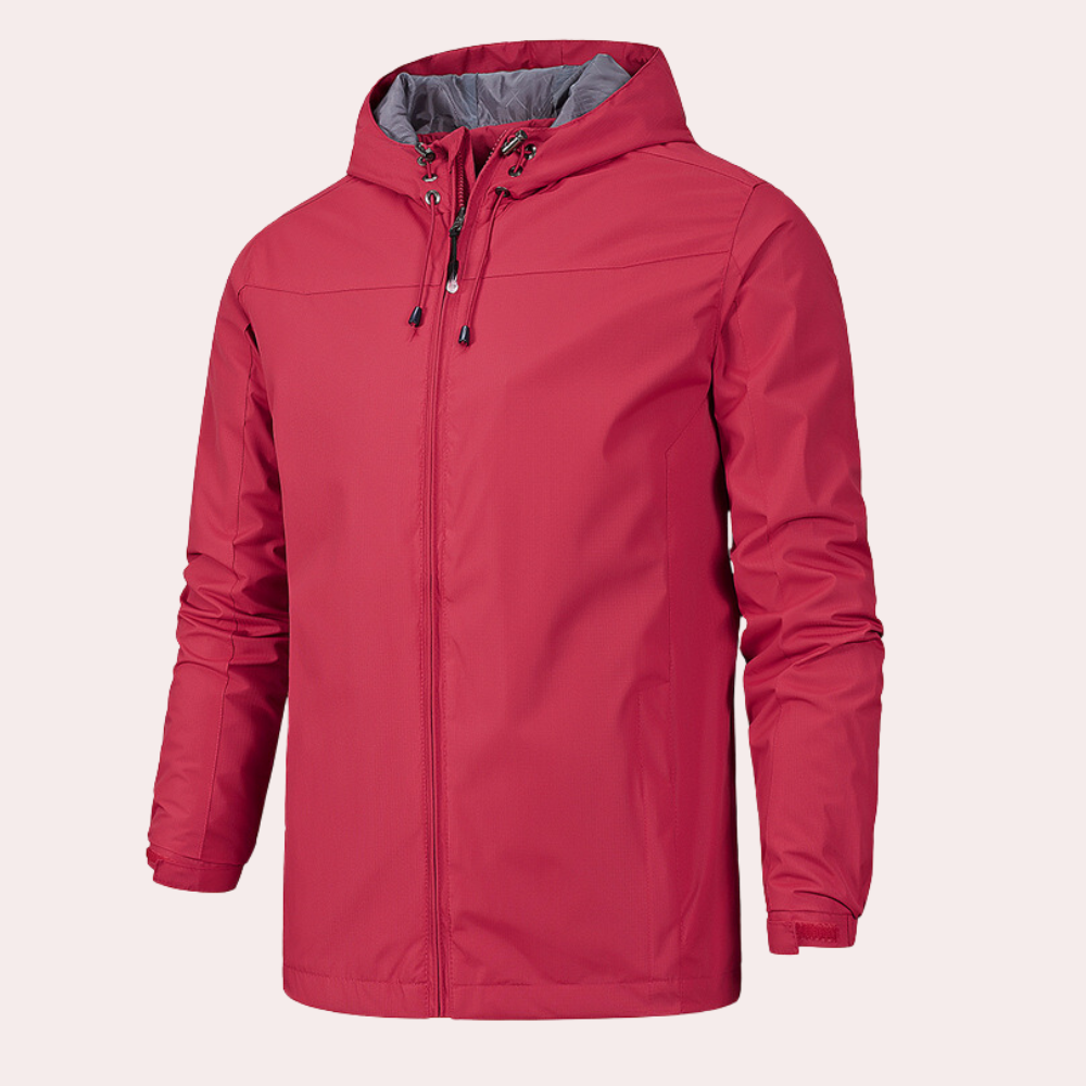 Herren Sportlicher Windbreaker mit Kapuze - Strapazierfähige Aktive Passform