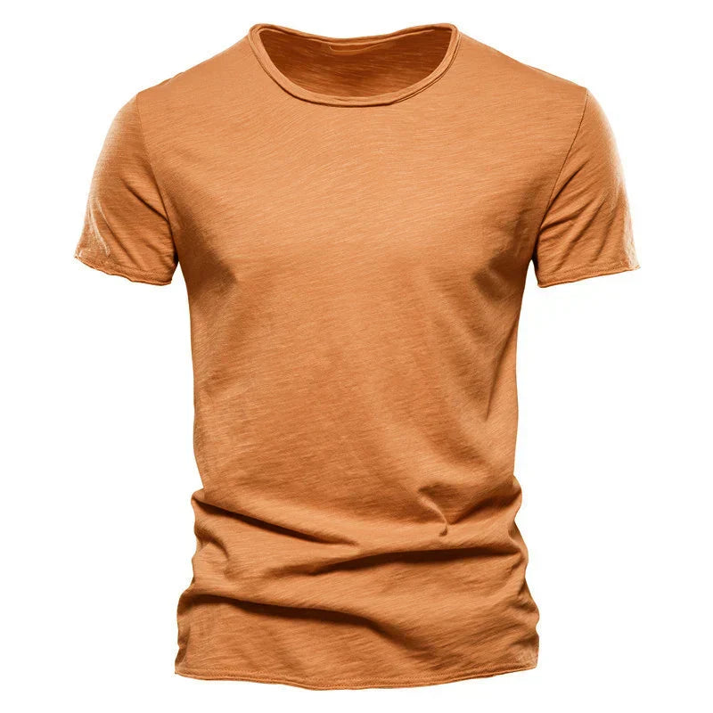 Klassisch Weiches Baumwoll-Crewneck-T-Shirt für Herren