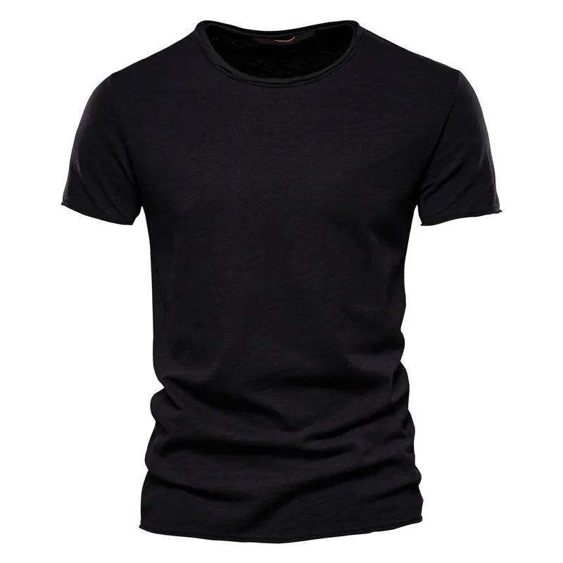 Klassisch Weiches Baumwoll-Crewneck-T-Shirt für Herren