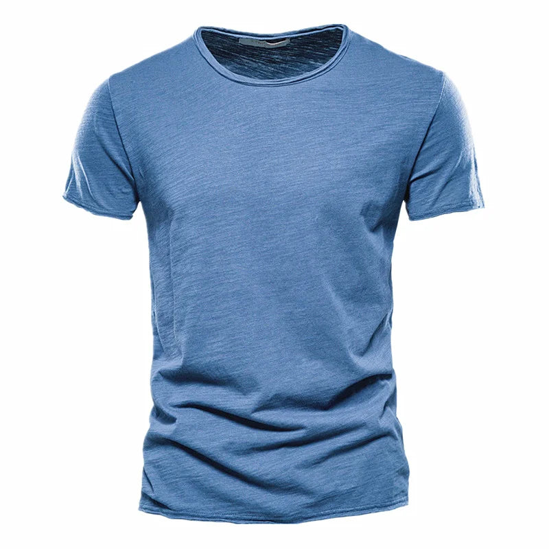 Klassisch Weiches Baumwoll-Crewneck-T-Shirt für Herren