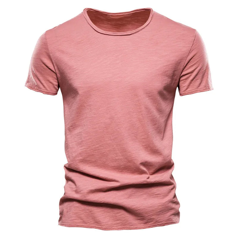 Klassisch Weiches Baumwoll-Crewneck-T-Shirt für Herren