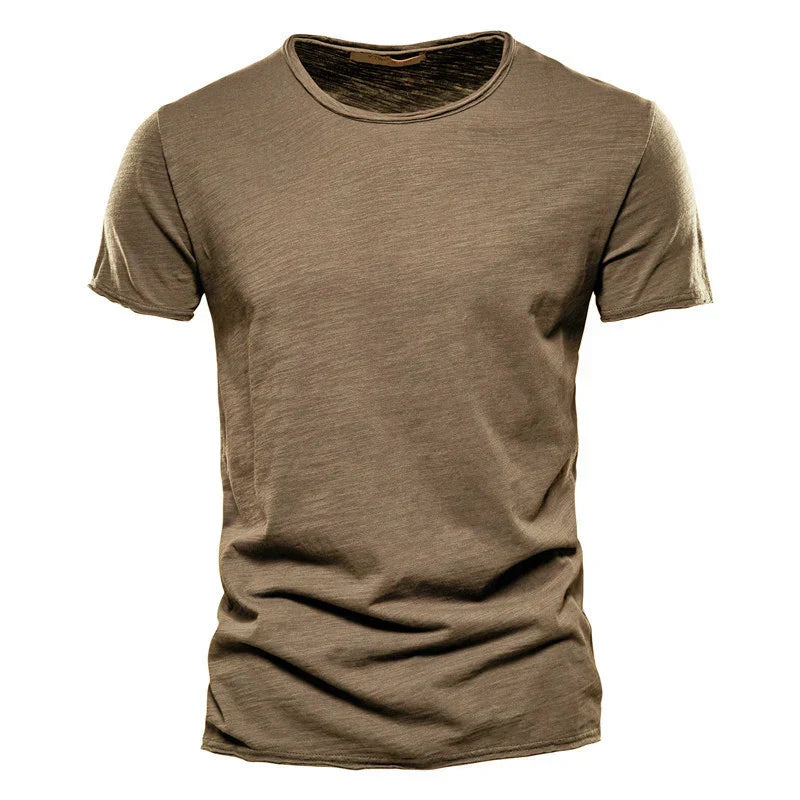 Klassisch Weiches Baumwoll-Crewneck-T-Shirt für Herren