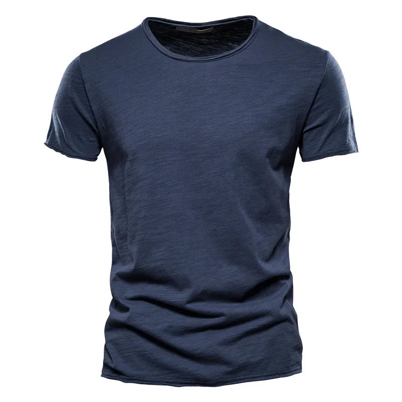 Klassisch Weiches Baumwoll-Crewneck-T-Shirt für Herren