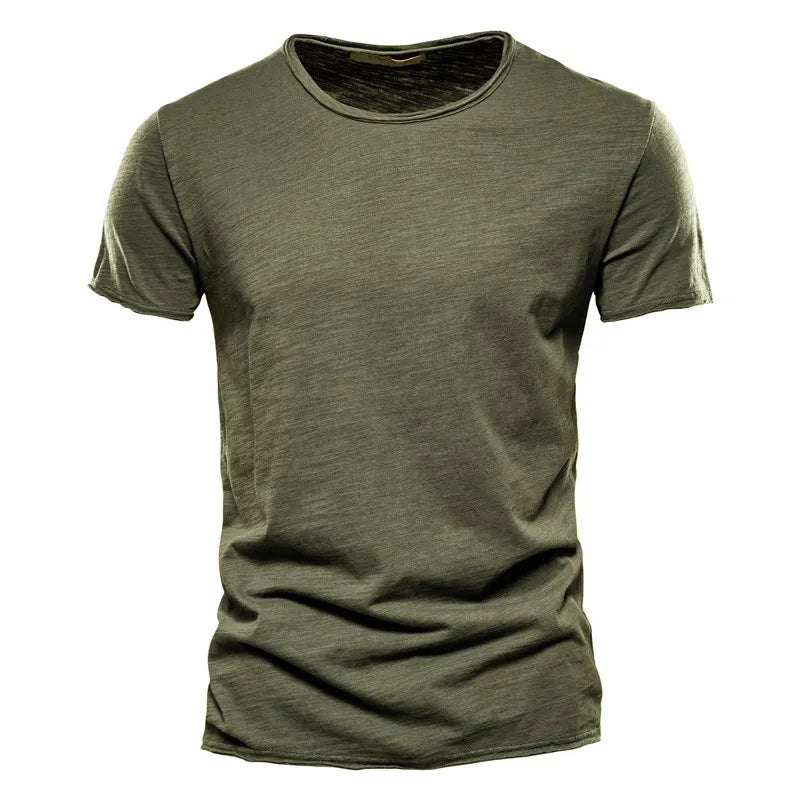Klassisch Weiches Baumwoll-Crewneck-T-Shirt für Herren