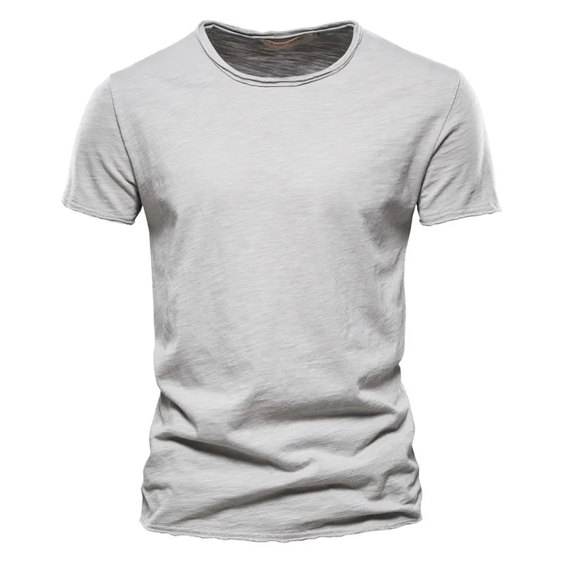 Klassisch Weiches Baumwoll-Crewneck-T-Shirt für Herren
