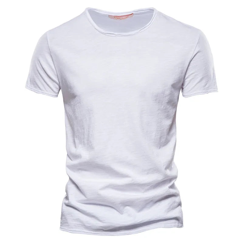 Klassisch Weiches Baumwoll-Crewneck-T-Shirt für Herren