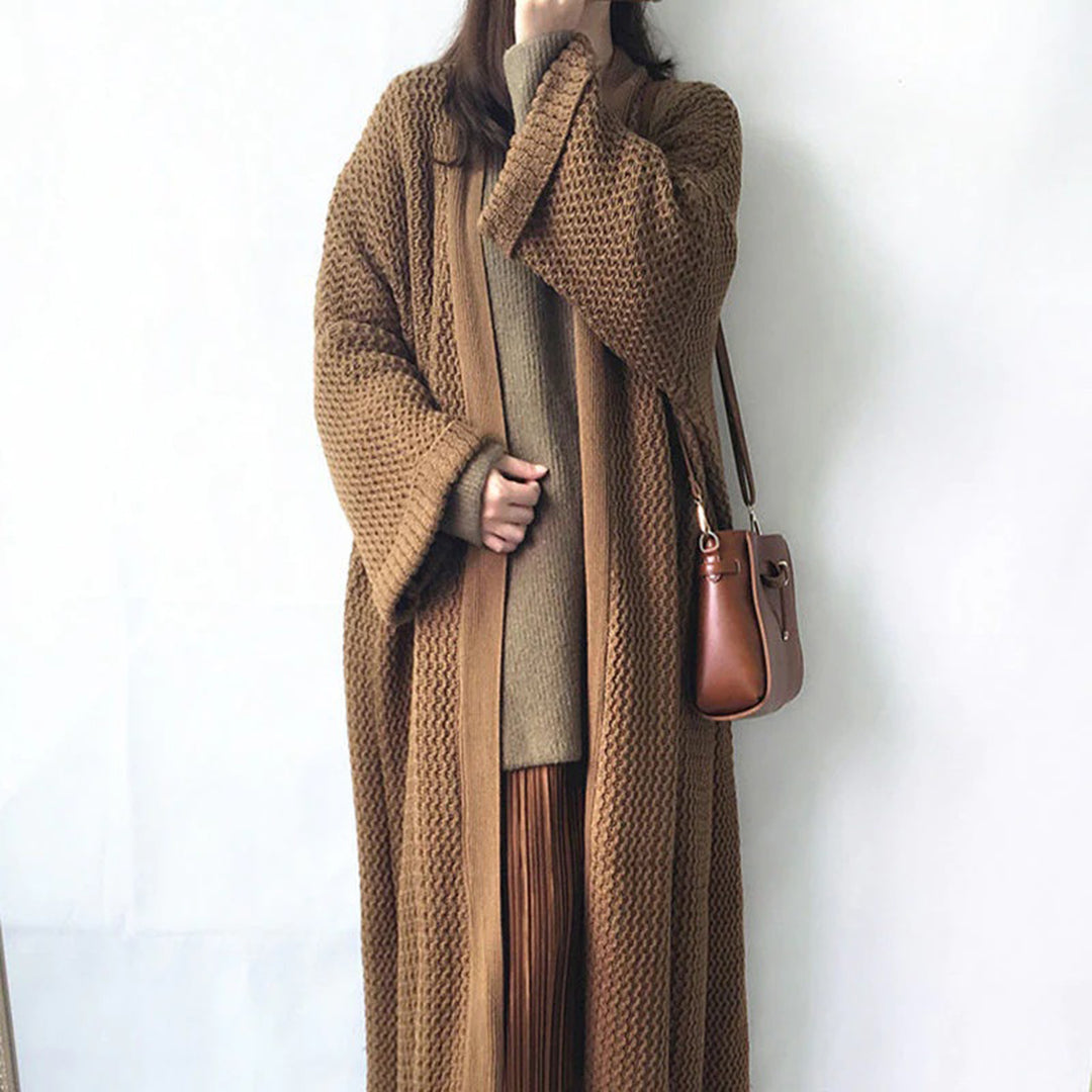 Damen Strick-Cardigan in Oversized-Passform – Langer Stil mit offener Front