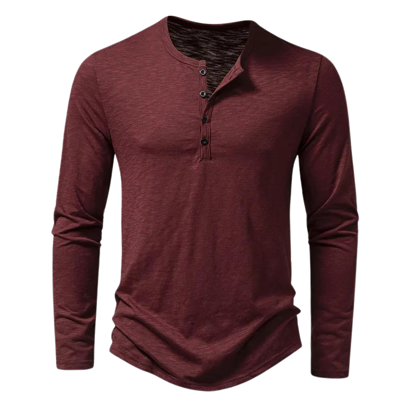 Vielseitiges Langarm-Henley-Shirt für Herren