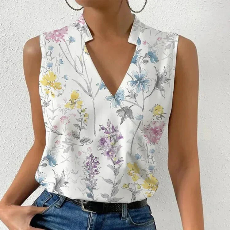 Chices Ärmelloses V-Neck-Top für Damen