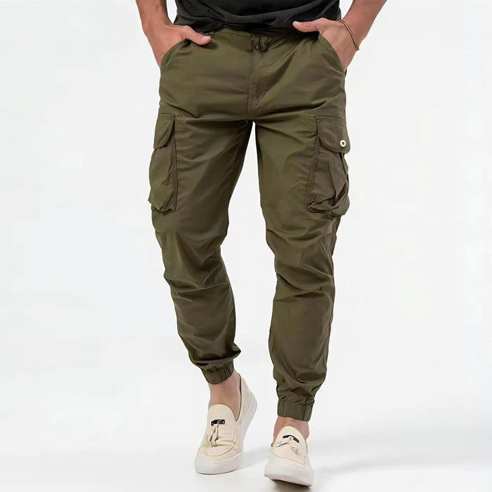 Herren Tapered Cargo-Jogginghosen – Elastische Knöchelbündchen