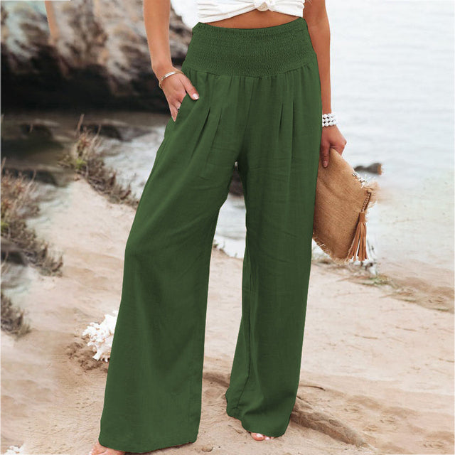 Atmungsaktive Weitbein-Hose für Damen
