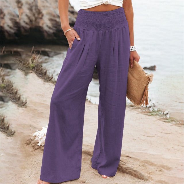 Atmungsaktive Weitbein-Hose für Damen