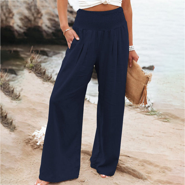 Atmungsaktive Weitbein-Hose für Damen