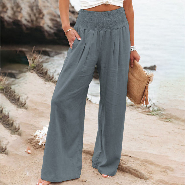 Atmungsaktive Weitbein-Hose für Damen