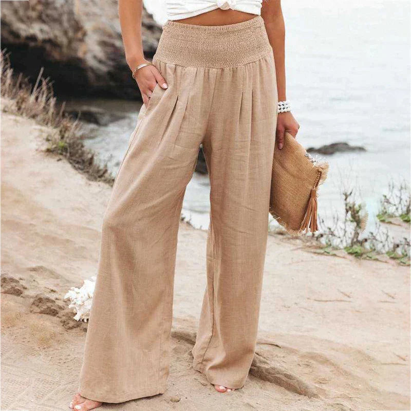 Atmungsaktive Weitbein-Hose für Damen