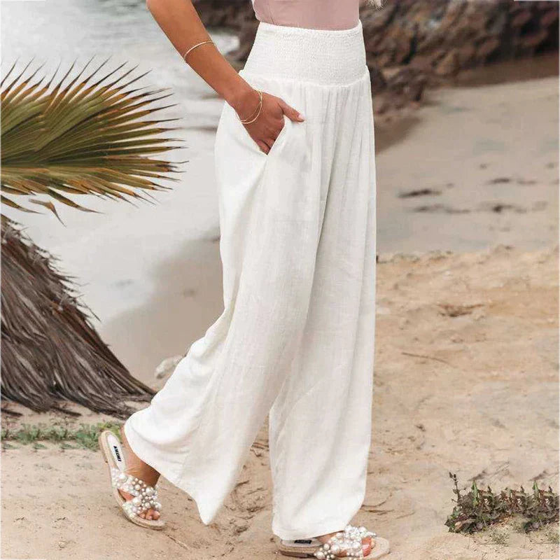 Atmungsaktive Weitbein-Hose für Damen